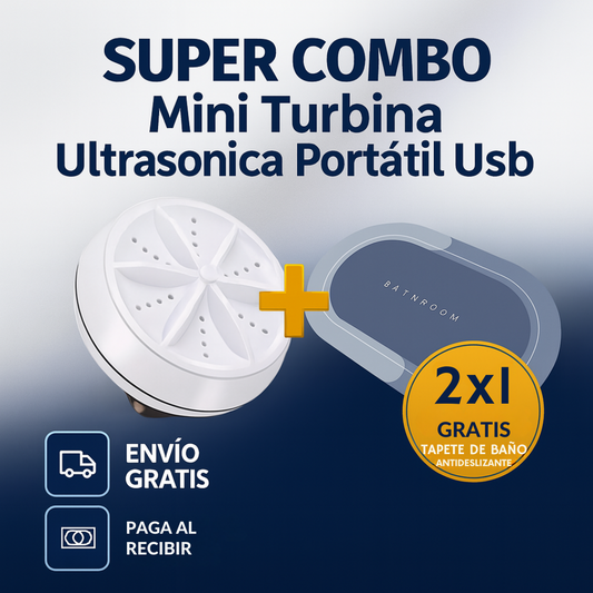 Mini Lavadora USB Portátil + Regalo: Tapete Antideslizante