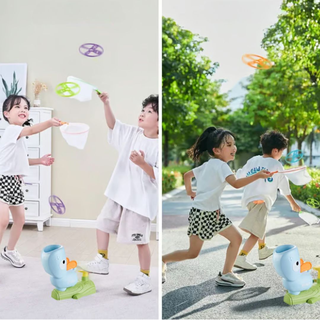 Lanzador de Discos Voladores para Niños