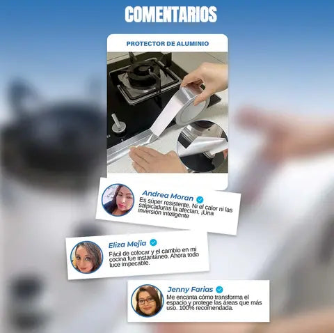 PROTECTOR DE ALUMINIO PARA COCINA